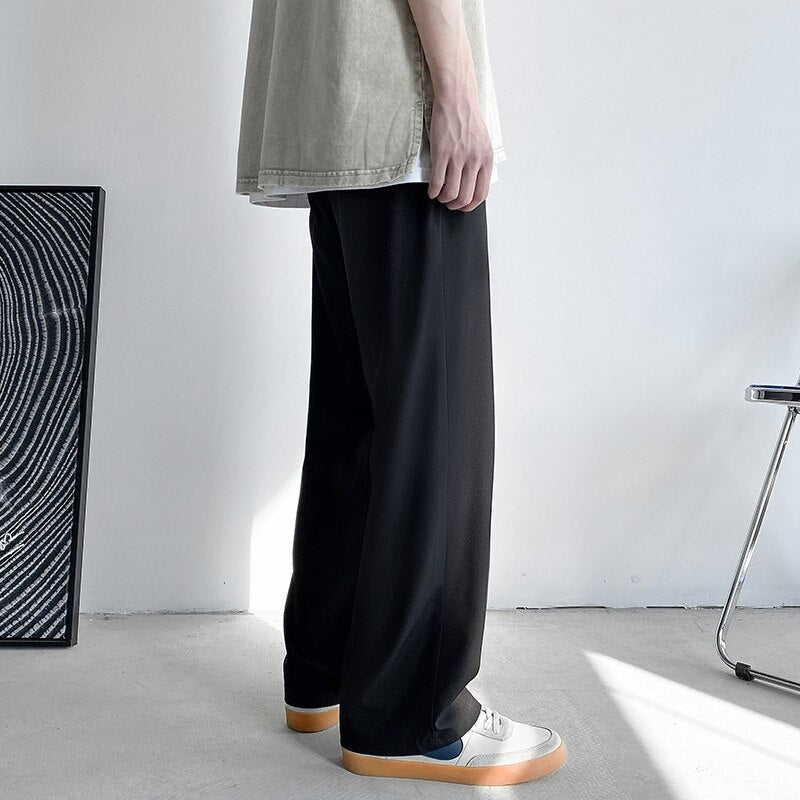 LAPPSTER Black Baggy Sweatpants 2023 Harajuku Streetwear Sweat Pants Joggers Korean Fashion Men Casual Loose Designer Tracksuit 