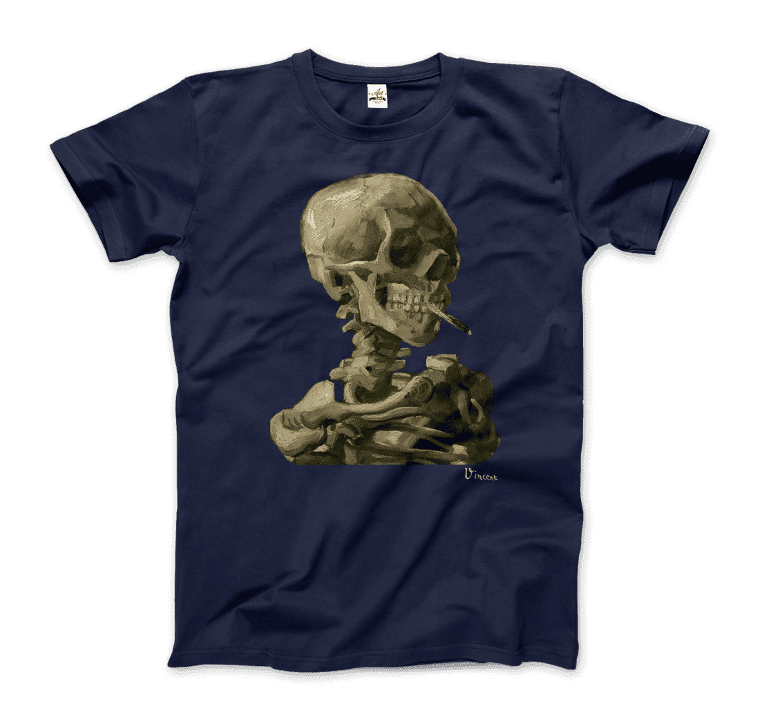 Van Gogh Skull of a Skeleton With Burning Cigarette 1886 T-Shirt - Buy a Dream