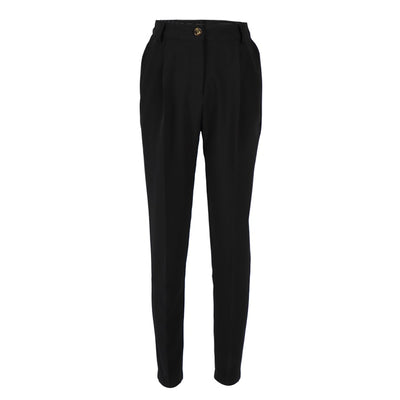 Mnealways18 Vintage Zipper Khaki Trousers Women High Waist Office Pants 