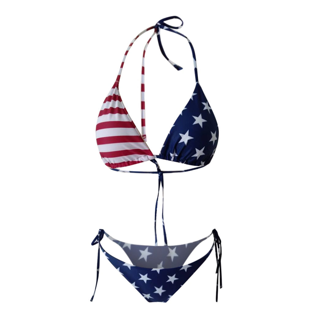 American Bikini Swimsuit Set 