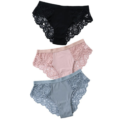 Briefs Lace Panties Women Underwear Lingerie Panties for Female Ladies Floral Pantys 