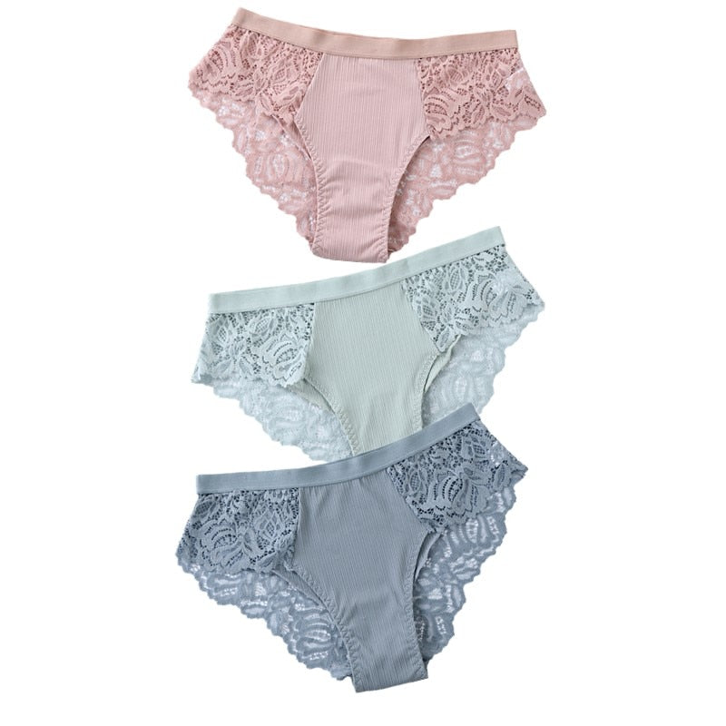 Briefs Lace Panties Women Underwear Lingerie Panties for Female Ladies Floral Pantys 