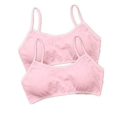 Children Girls Bras Solid Color Young Girls Underwear Wireless Small Training Puberty Bras 