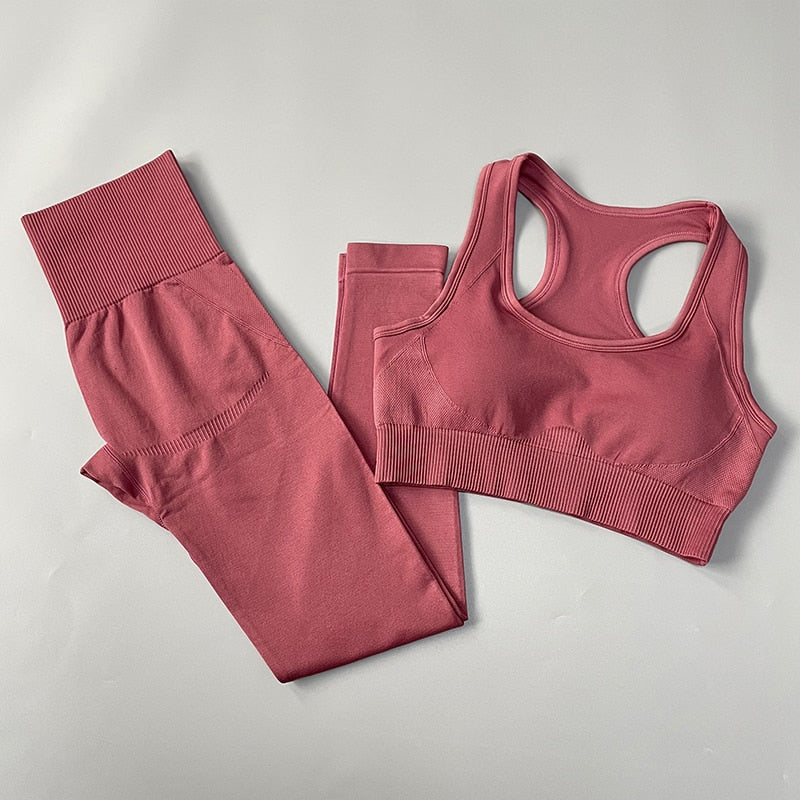 Seamless Women Yoga Set Workout Sportswear 