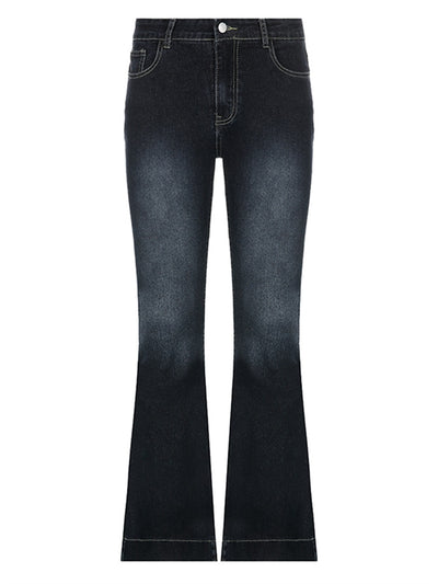Low Waisted Flare Jeans Aesthetic Retro 