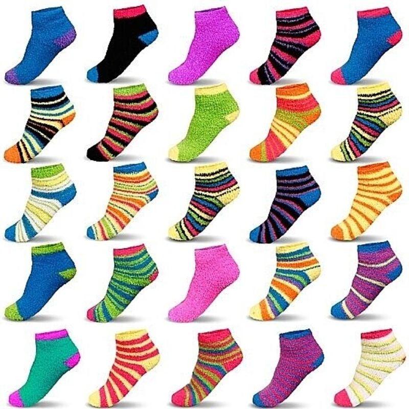 Mystery Deal: Super Plushy Women's Cozy Fuzzy Socks - 5  10 or 15 Pairs - Buy a Dream