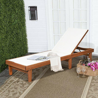 Solid Wood Back Adjustable Patio Lounge Chair - Buy a Dream
