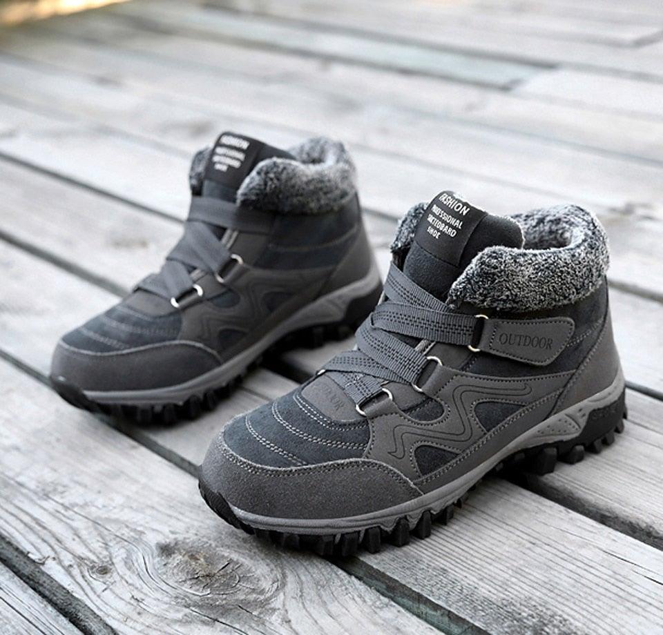 True Leather Waterproof Snow Sneaker Boots 
