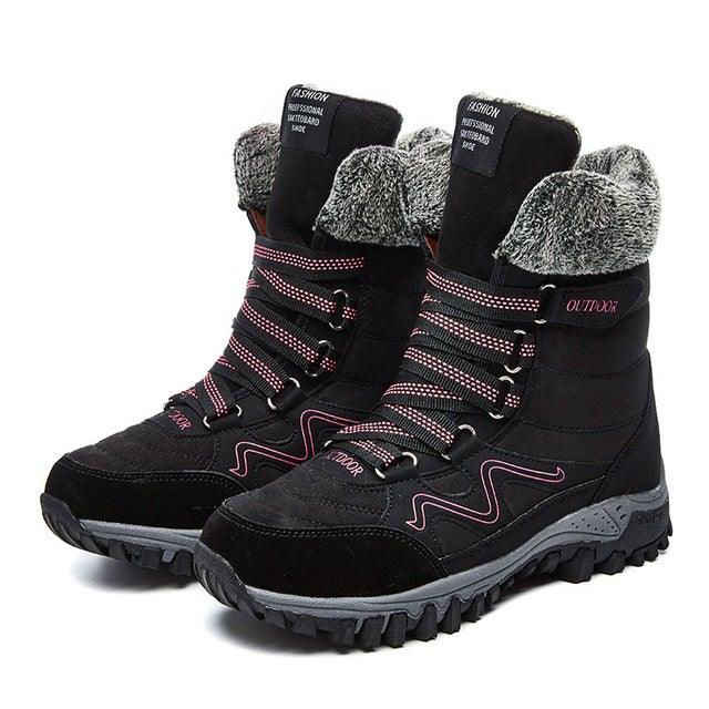 True Leather Waterproof Snow Sneaker Boots 