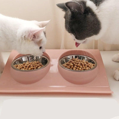 Pet Double Bowls Food & Water Feeder for Dogs & Cats - Buy a Dream