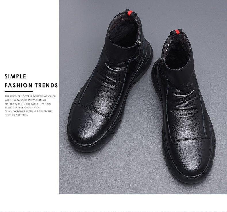 Techno Co. Step in Black Boots for Men 