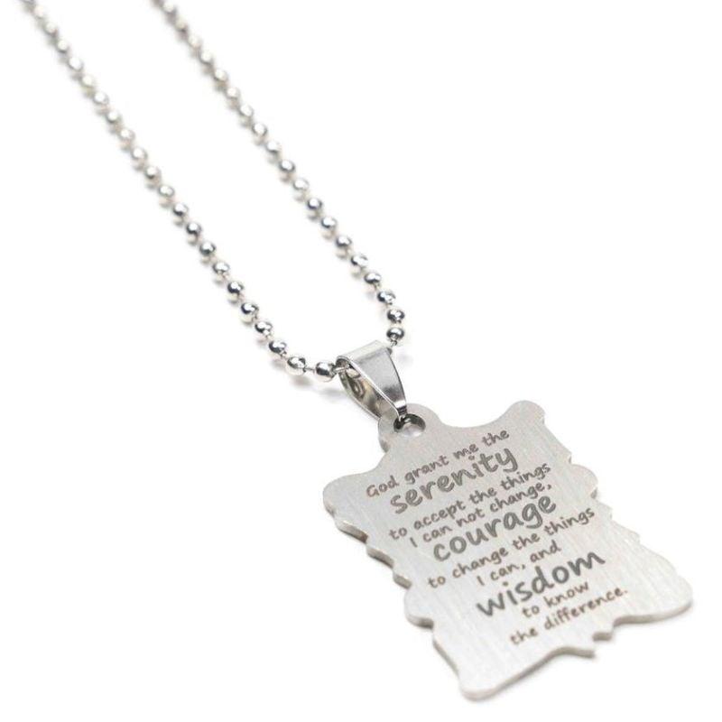 Serenity  Courage  and Wisdom Motivational Necklace - Buy a Dream